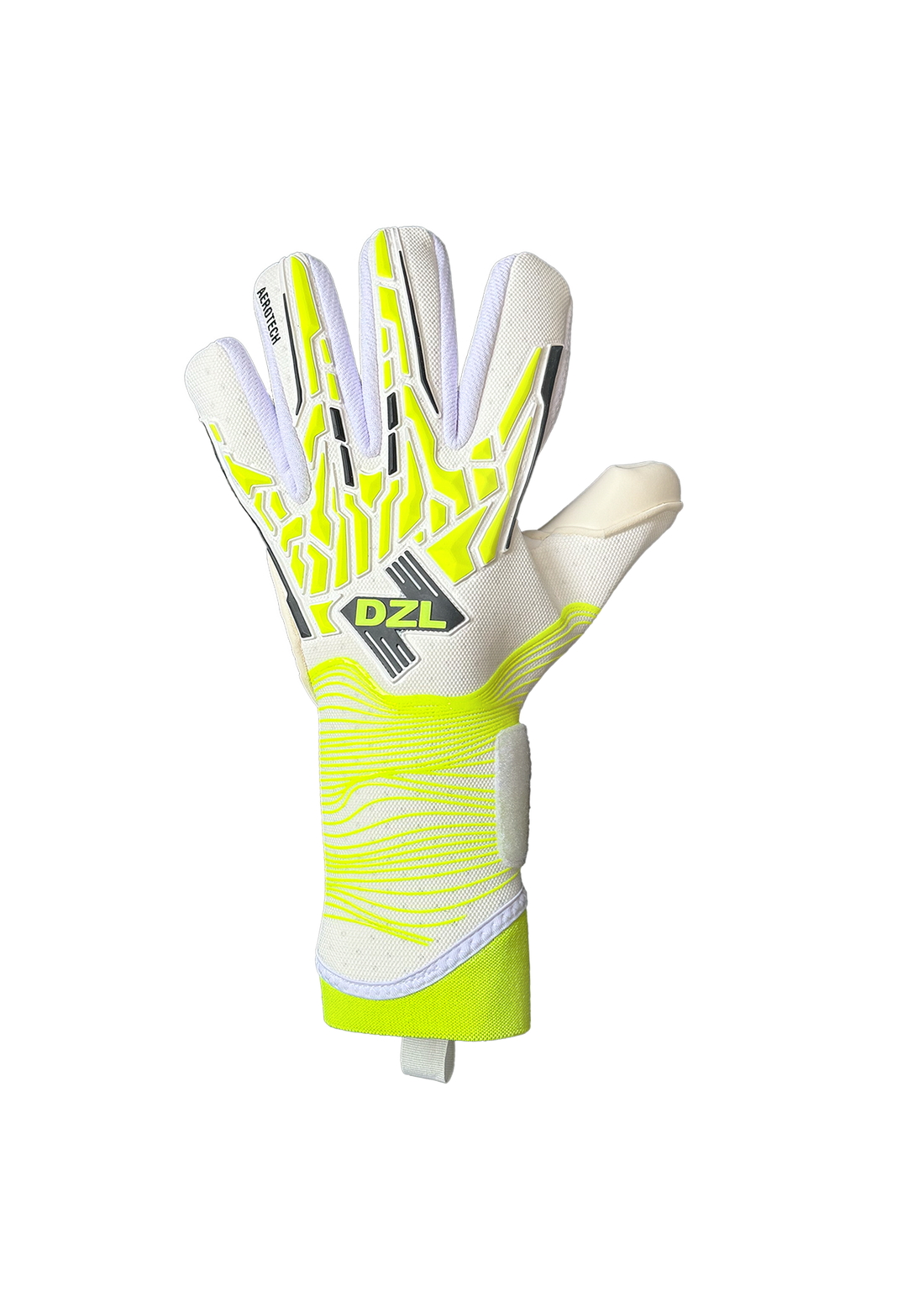 DZL Neon AuraX AeroTech goalkeeper glove, a premium-spec goalkeeper glove