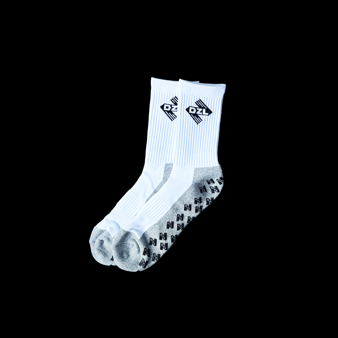 Football grip socks worn under football boots